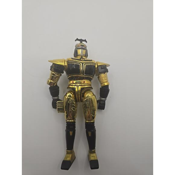 1997 Bandai Beetleborg Metallix Chromium Gold Beetleborg Vintage 6" - Picture 1 of 4
